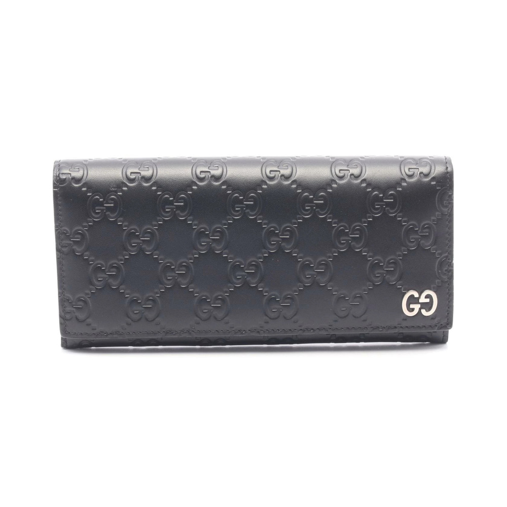 Gucci Dorian Guccissima Bifold Long Wallet Leather Black